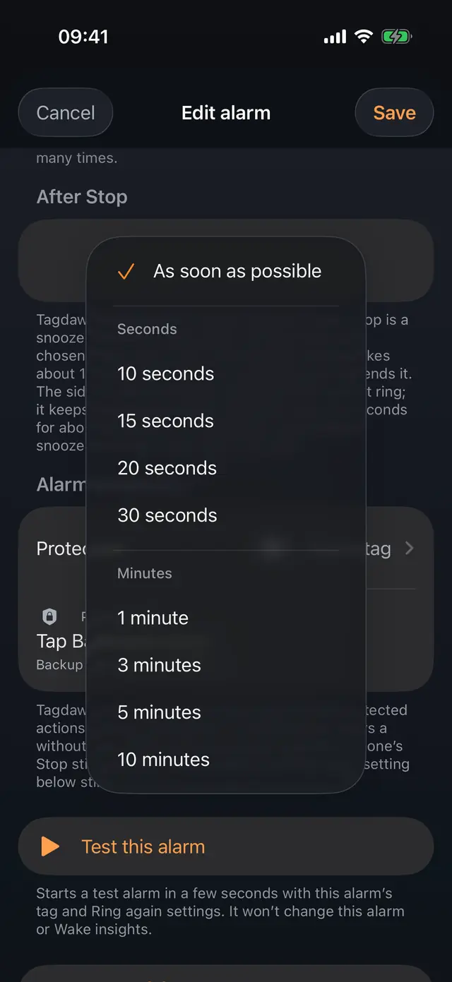 Tagdawn Ring Again options from as soon as possible through ten minutes.